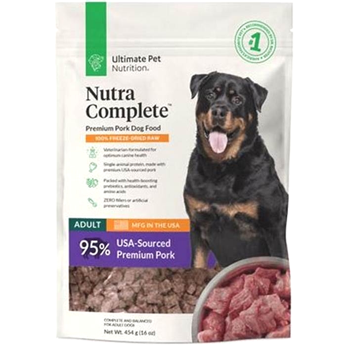 Is there pork in dry dog food